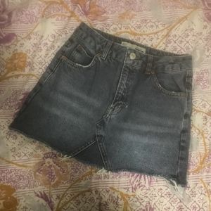 Topshop Blue Denim Skirt
